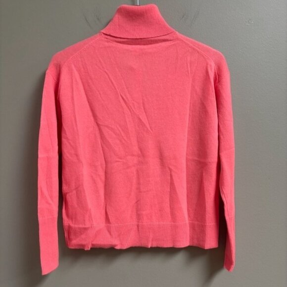 J Crew Womens Relaxed Fit Cashmere Turtleneck Sweater Size XXS Quiet Luxury Pink - Picture 4 of 11